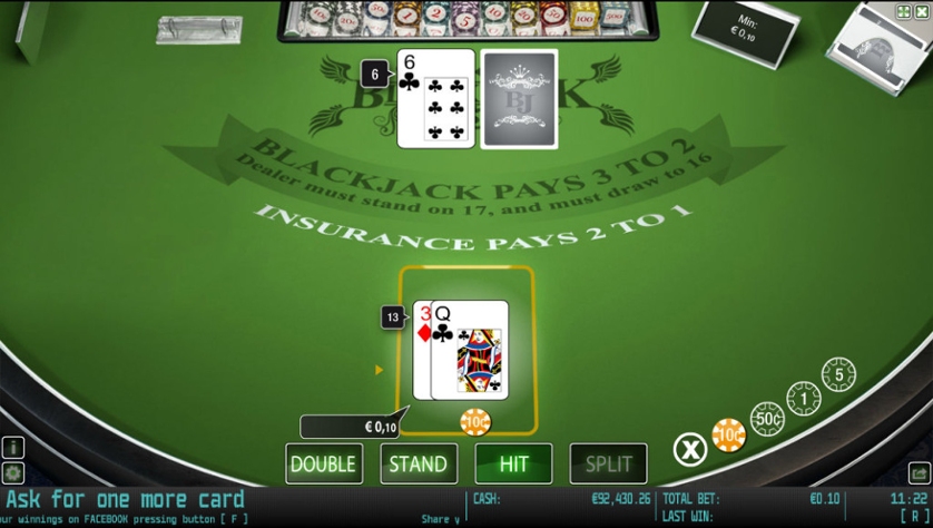 Play Free Black Jack Single Game