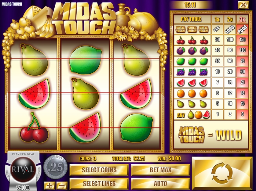 Midas Touch Free Play in Demo Mode