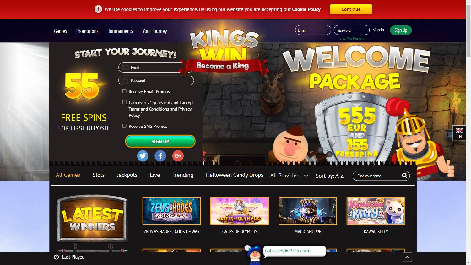 kingswin_casino_homepage_desktop