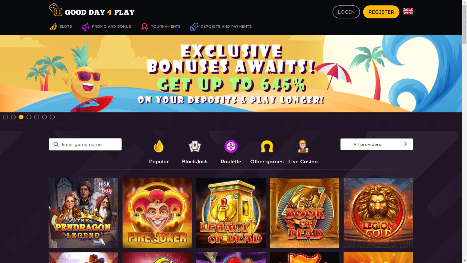 Explore Our Casino Homepage