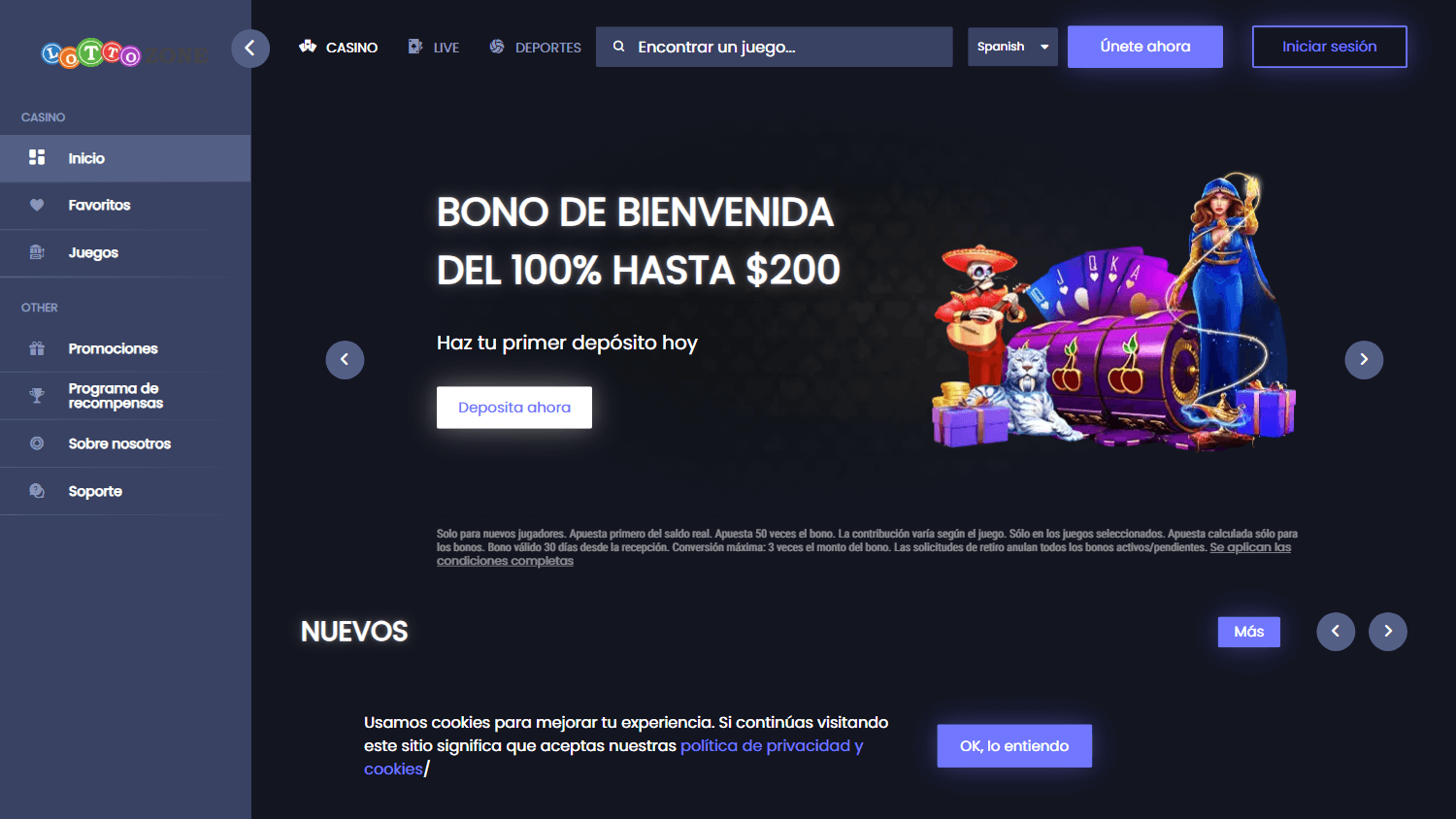 lottozone_casino_homepage_desktop