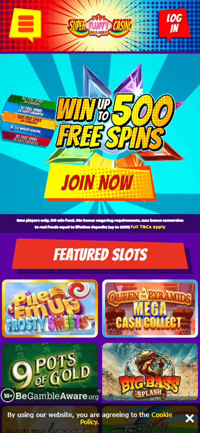 super_mega_fluffy_rainbow_vegas_jackpot_casino_homepage_mobile