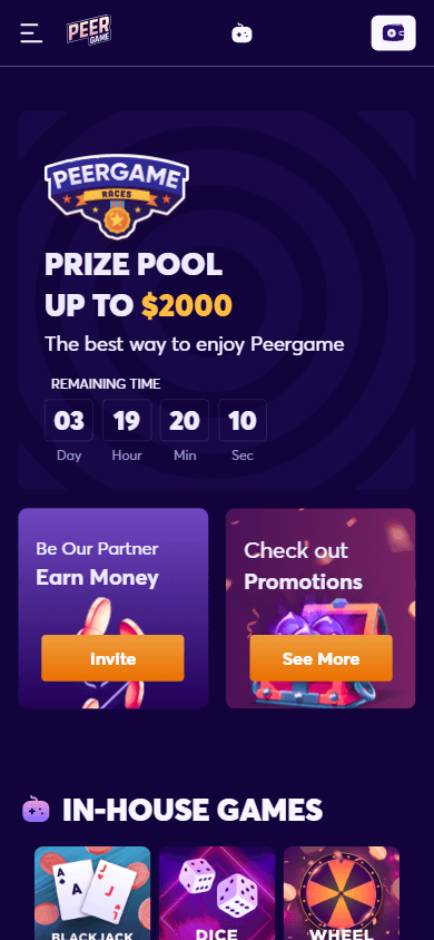 peergame_casino_homepage_mobile