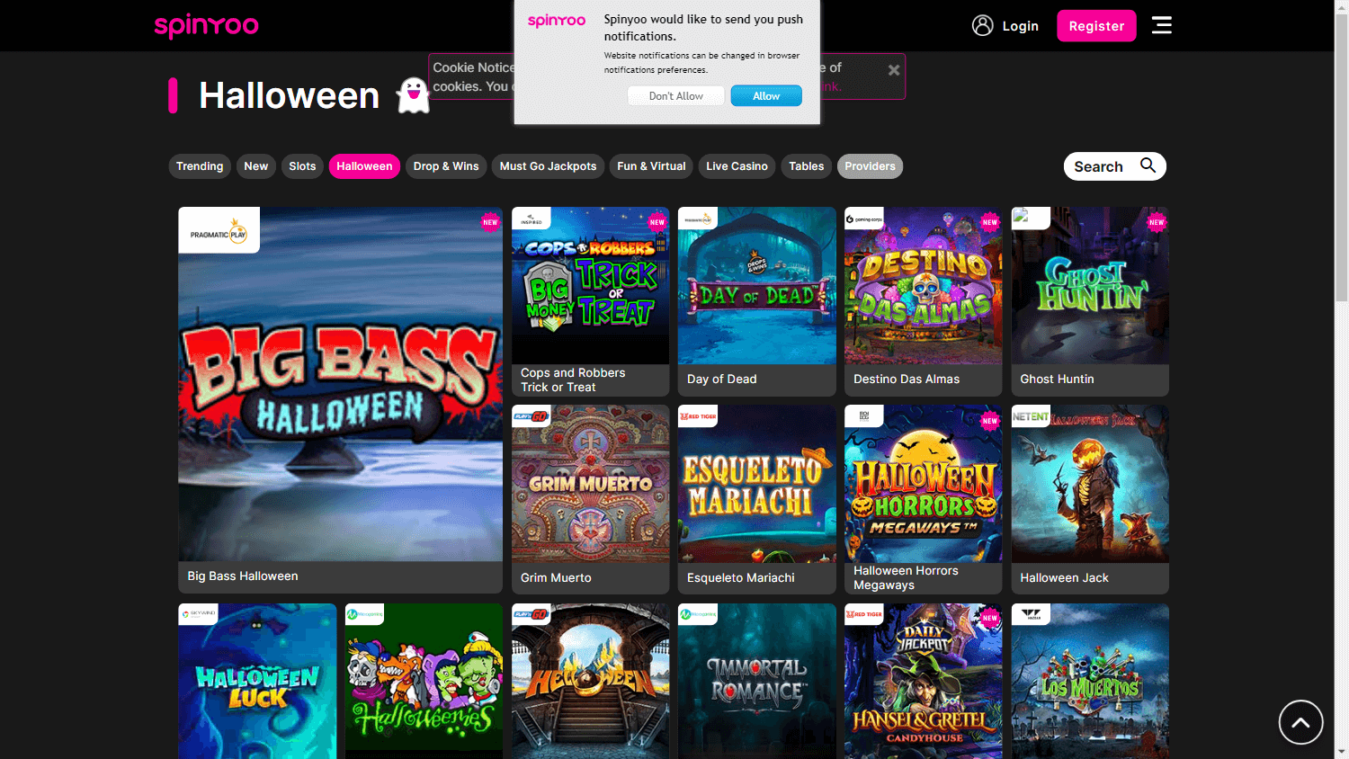 Spinyoo Pelivalikoima