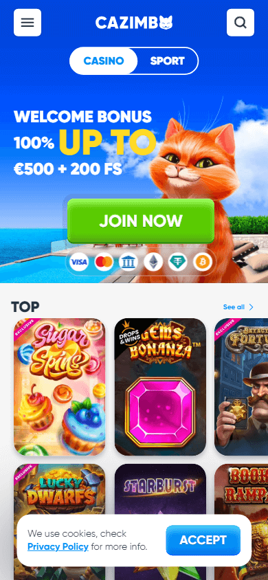 cazimbo_casino_homepage_mobile