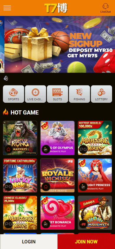 t7bet_casino_homepage_mobile