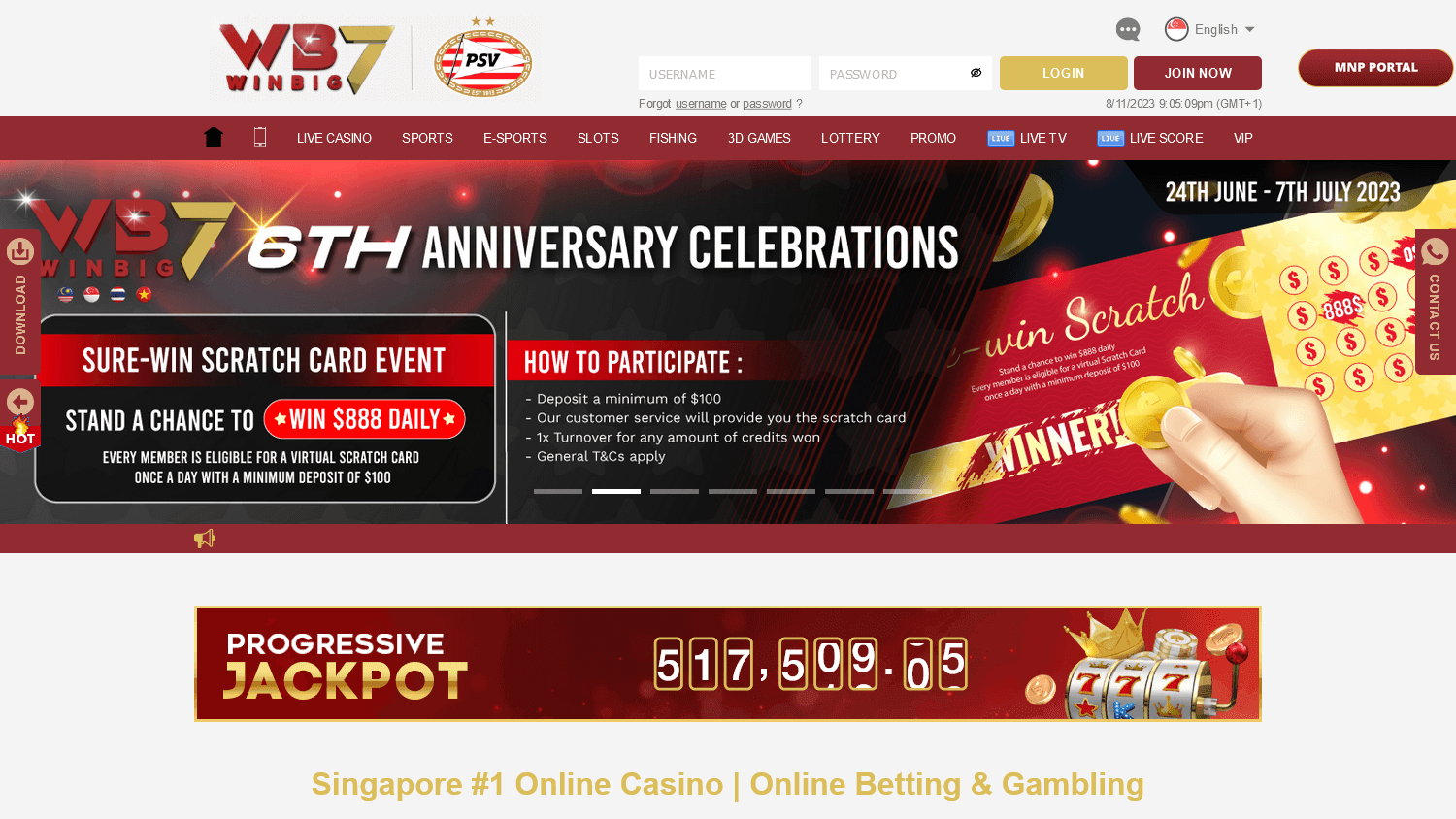 winbig7_casino_homepage_desktop