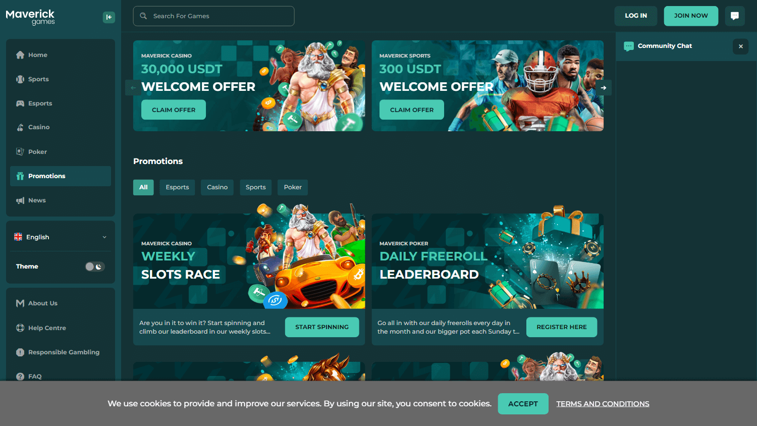 maverick_games_casino_promotions_desktop