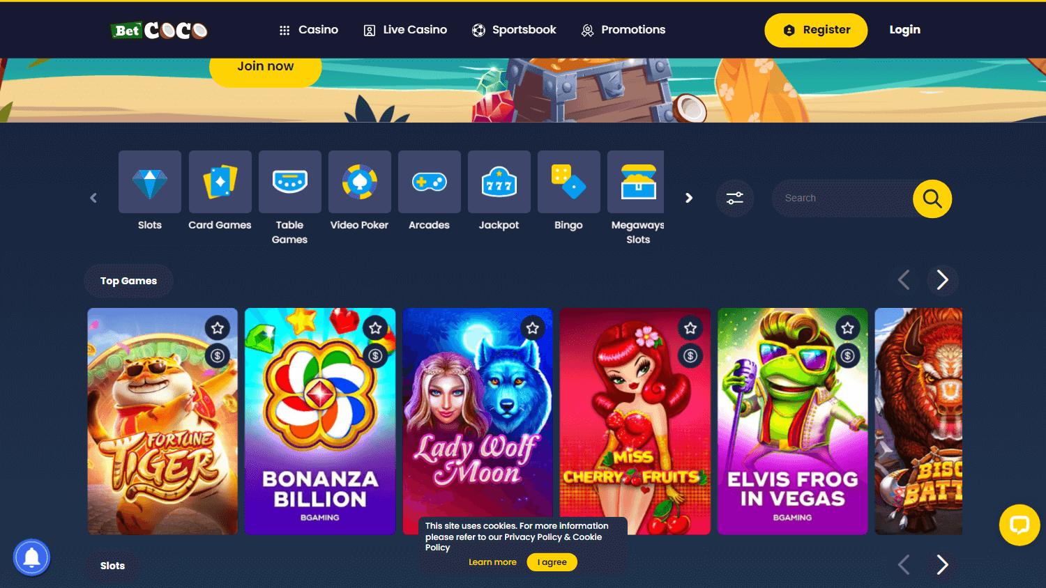 betcoco_casino_homepage_desktop