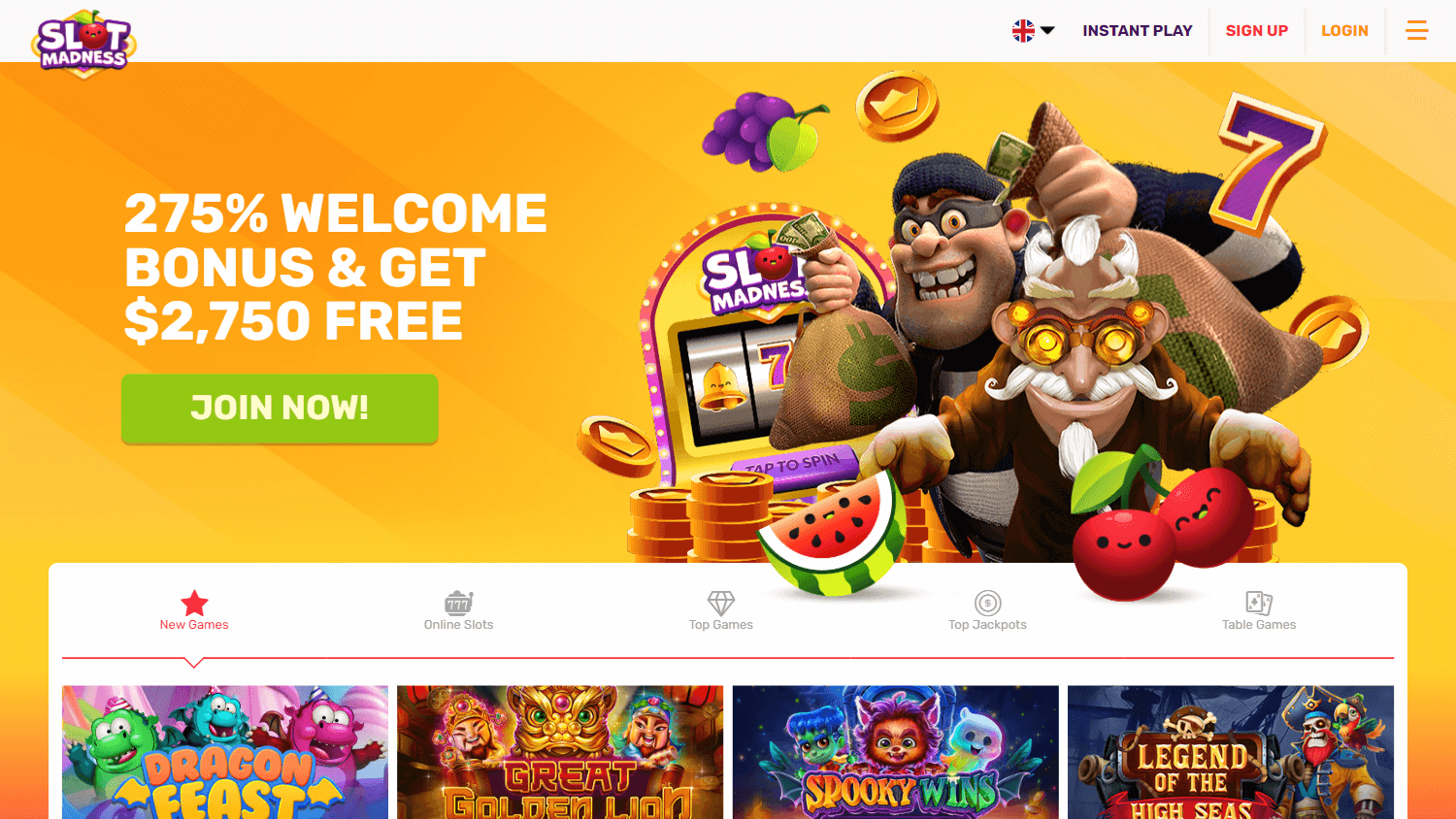 slot_madness_casino_homepage_desktop