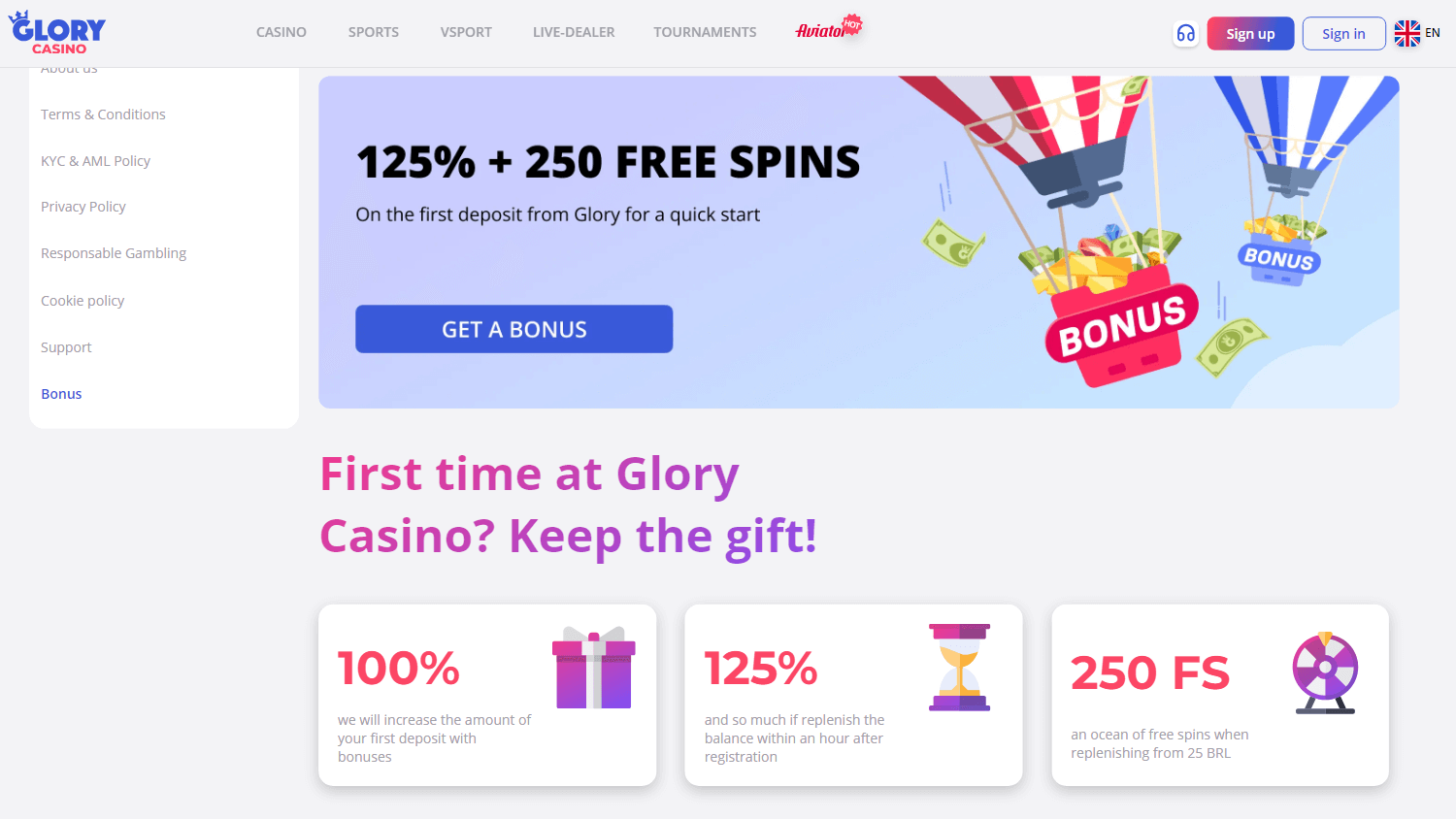 Glory casino