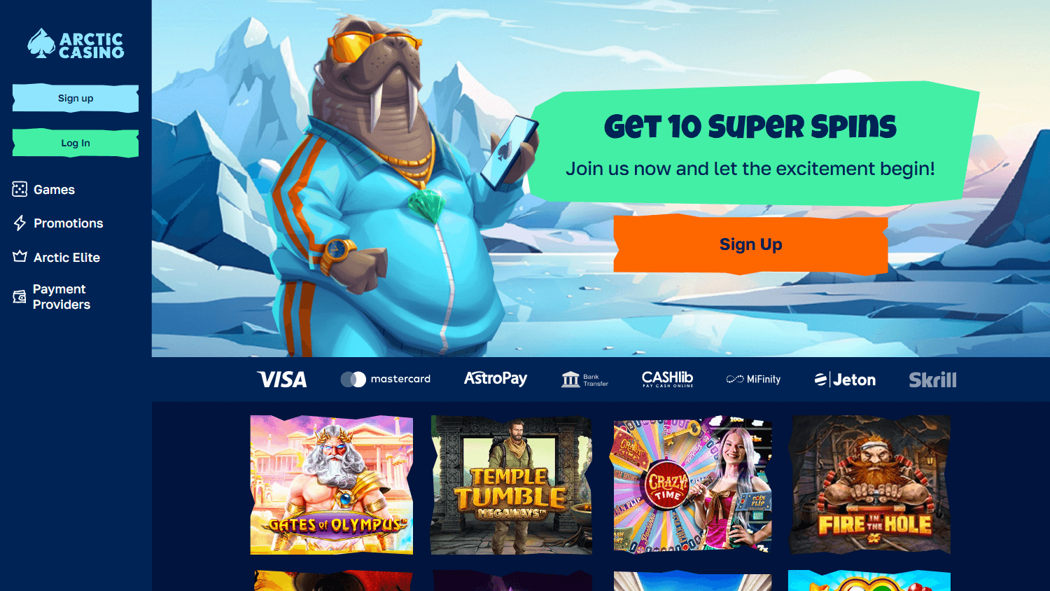 Arctic Casino live casino – Autentisk casinoopplevelse