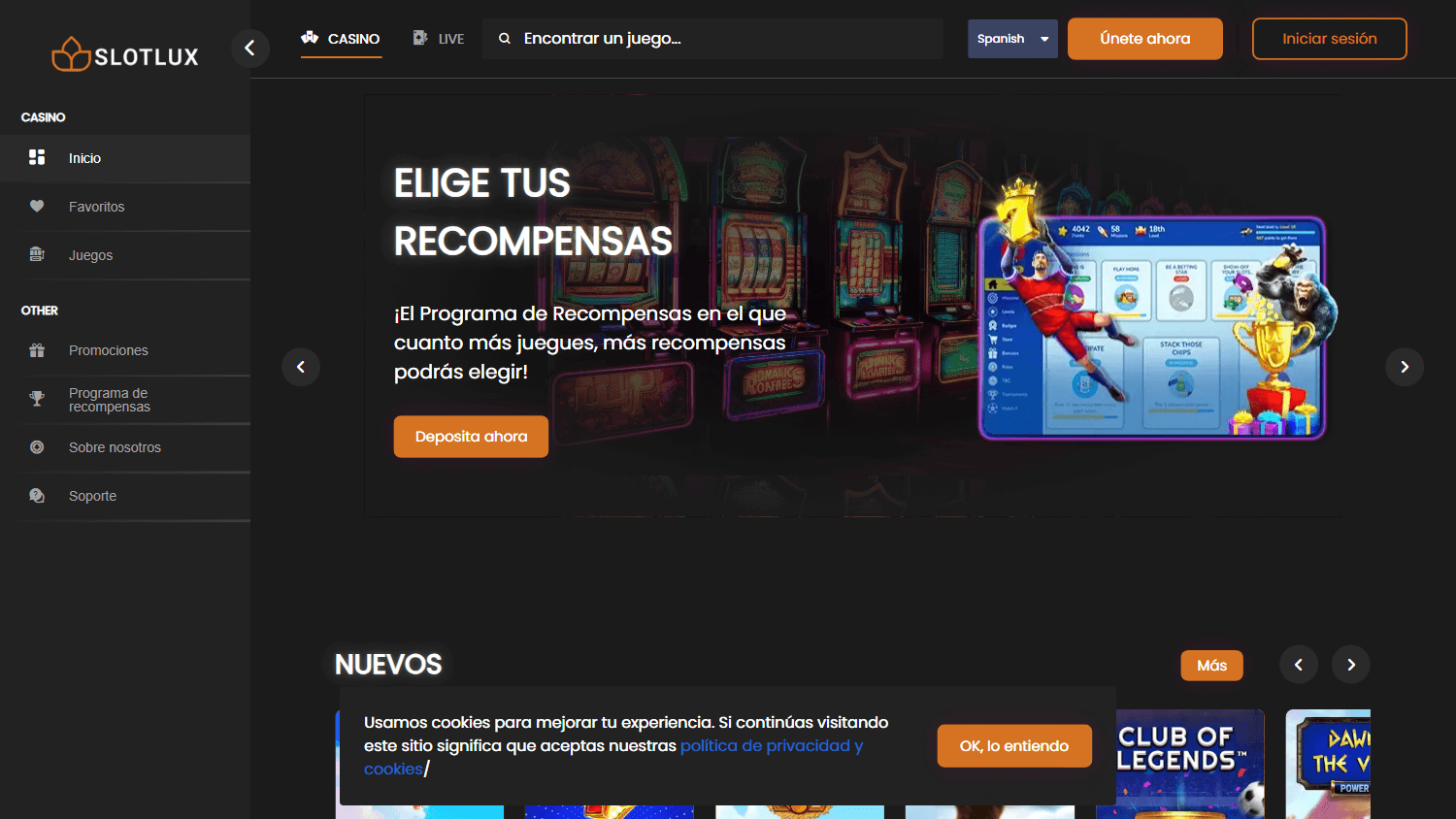 slotlux_casino_homepage_desktop
