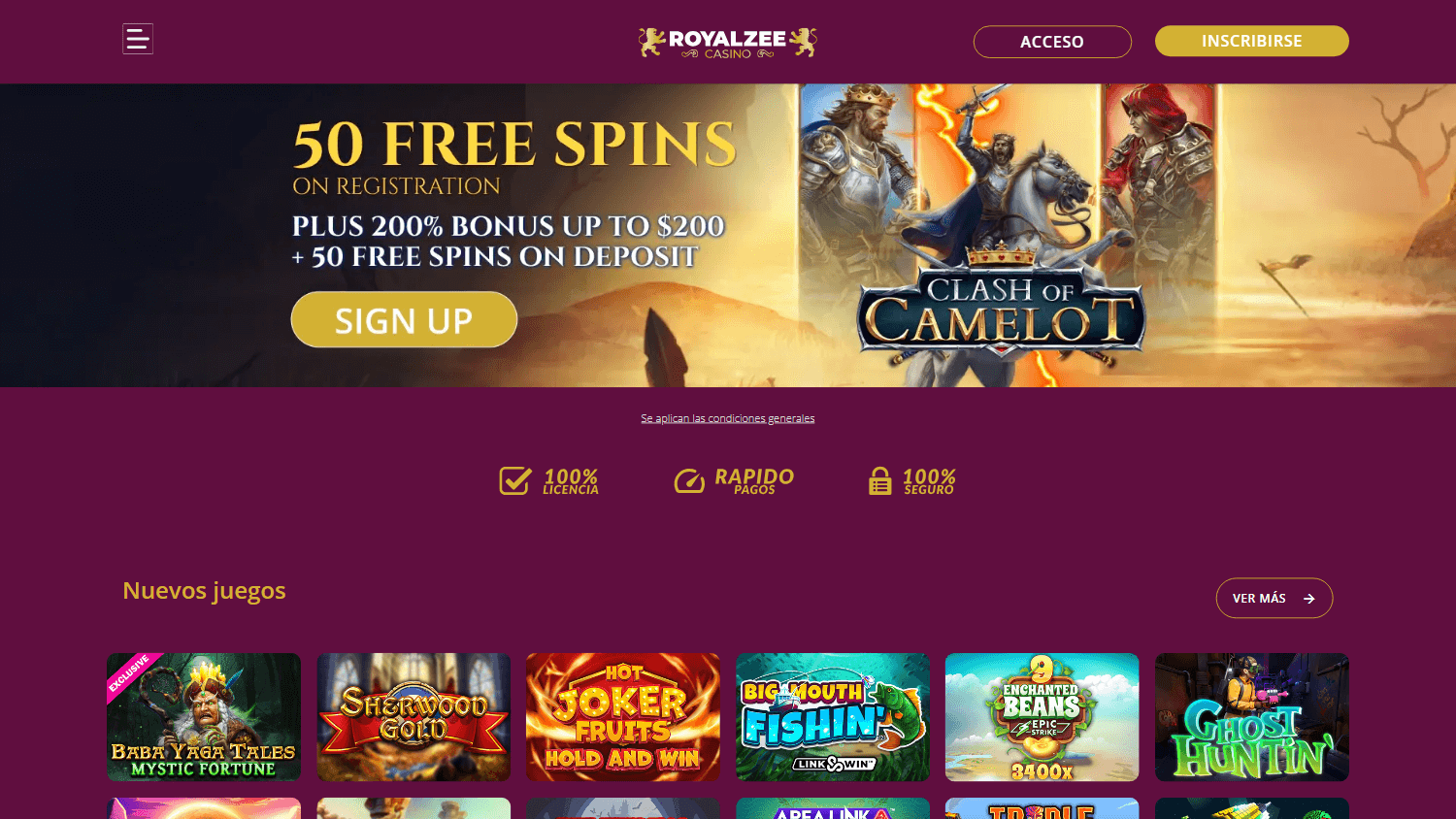 royalzee_casino_homepage_desktop
