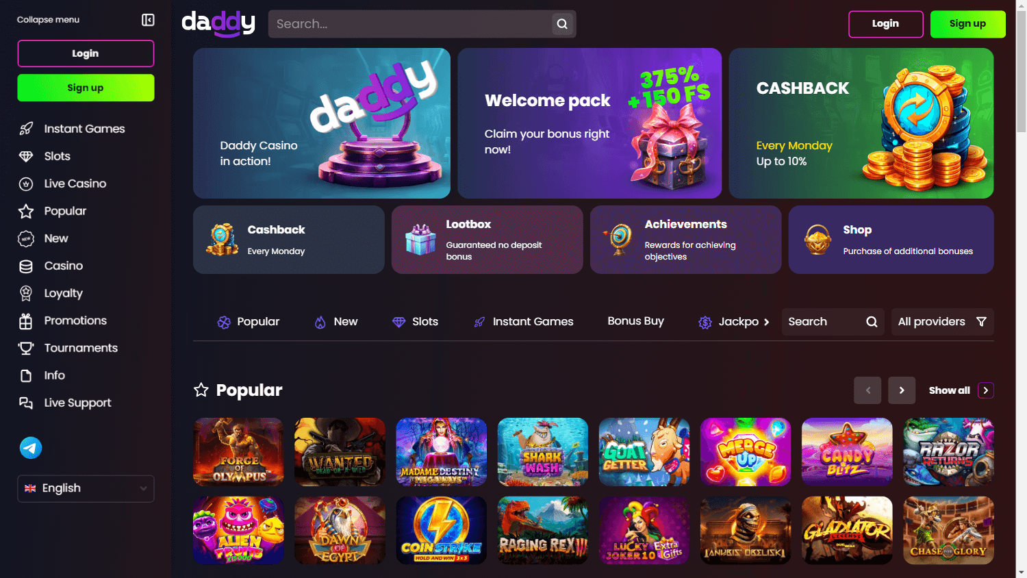 daddy_casino_homepage_desktop