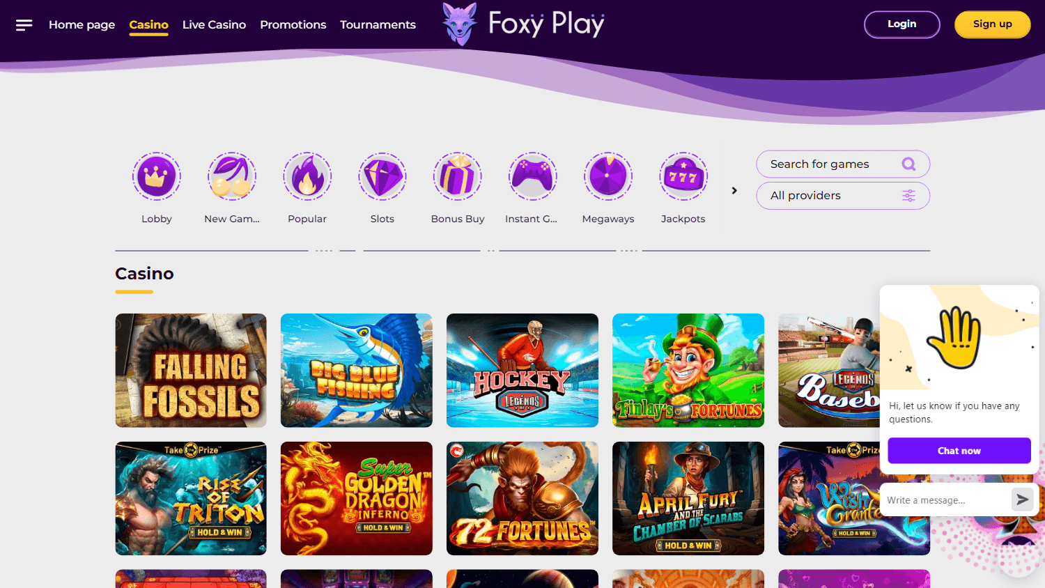 foxyplay_casino_homepage_desktop
