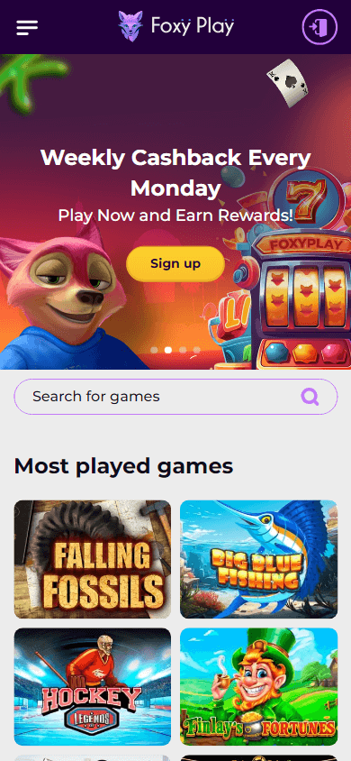 foxyplay_casino_homepage_mobile