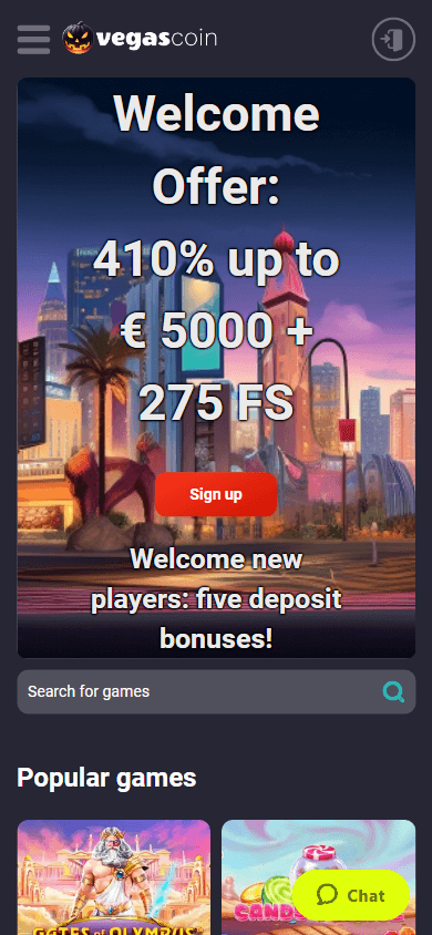 vegascoin_casino_homepage_mobile