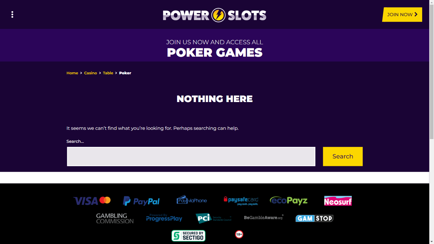 powerslots_casino_homepage_desktop