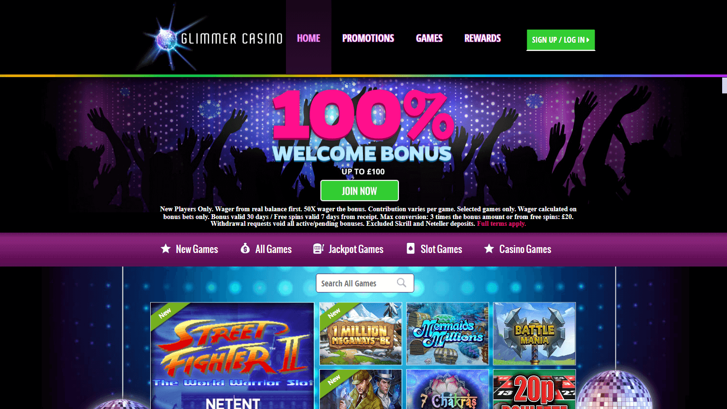 glimmer_casino_homepage_desktop