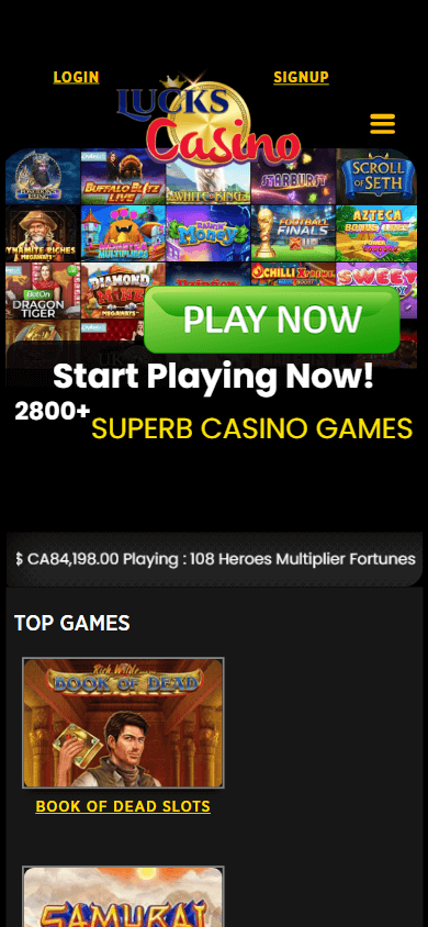 lucks_casino_homepage_mobile