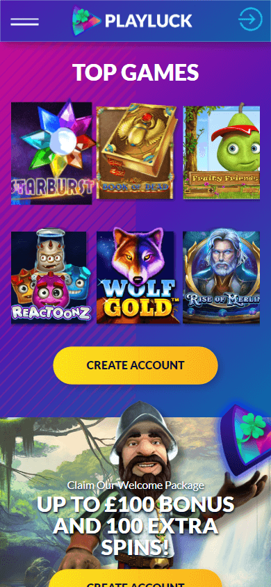 playluck_casino_homepage_mobile