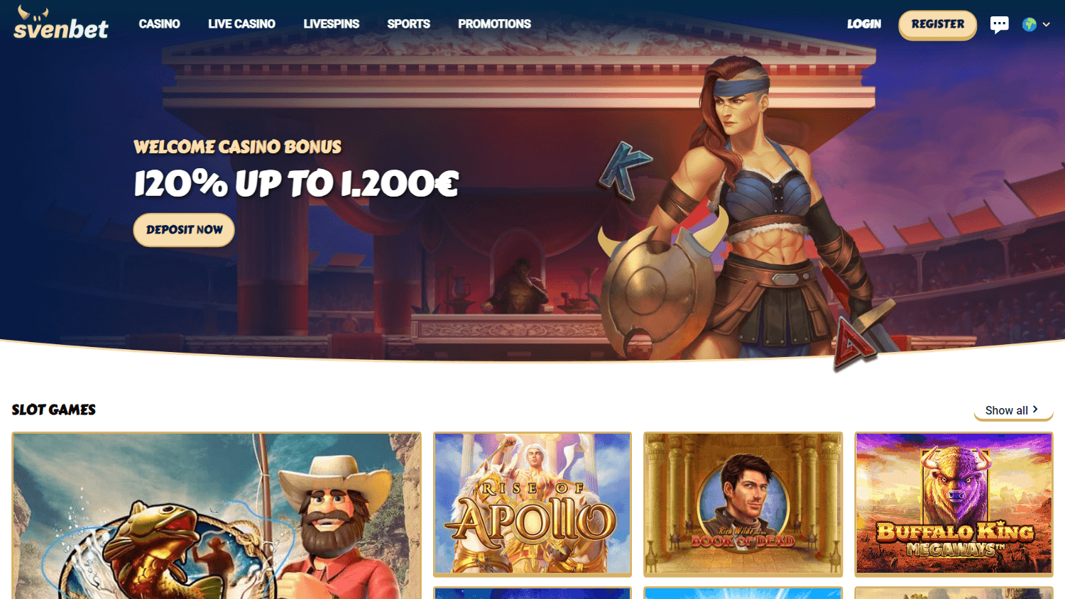 svenbet_casino_homepage_desktop