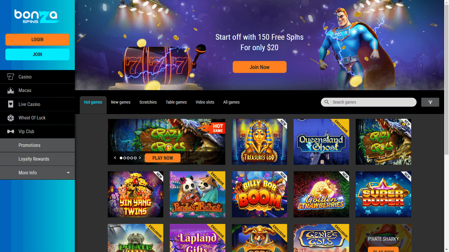 bonza_spins_casino_homepage_desktop