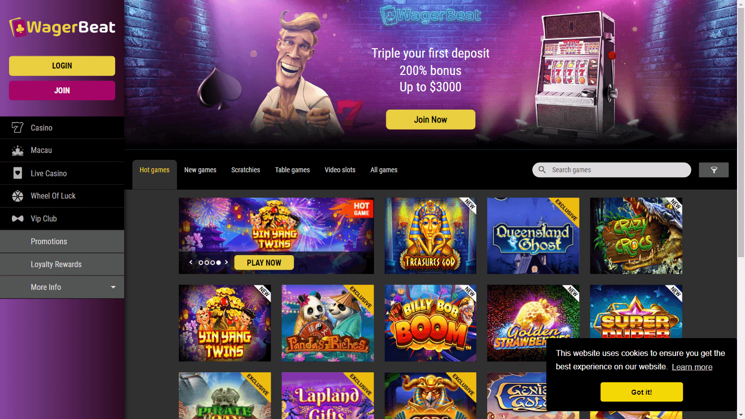 wager_beat_casino_homepage_desktop