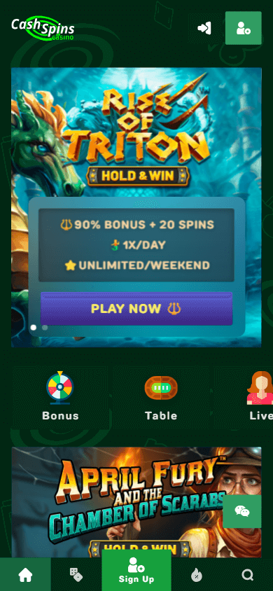 cashspins_casino_homepage_mobile