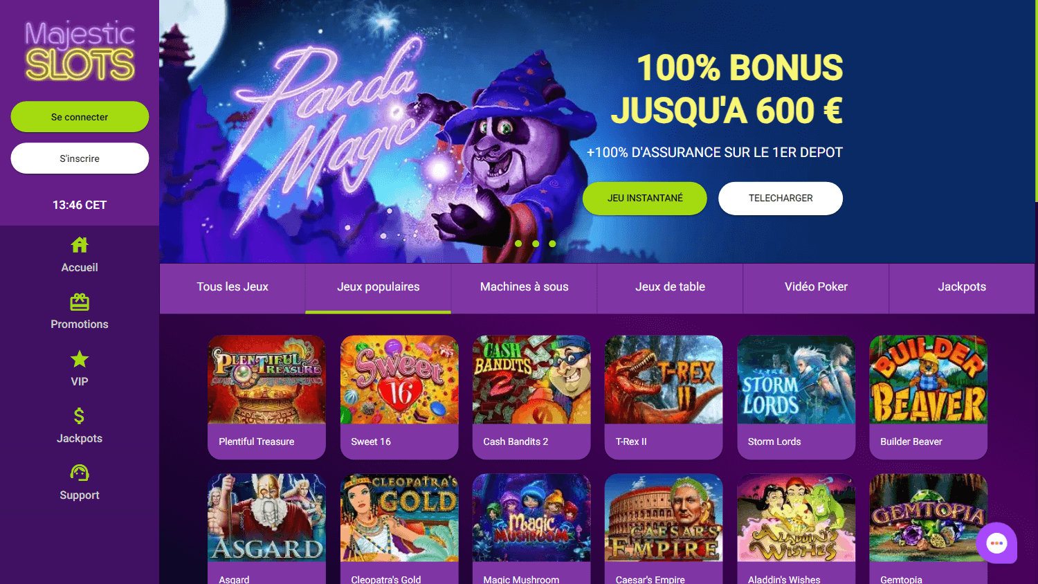 verdien bonus zonder storting bij Majestic Casino