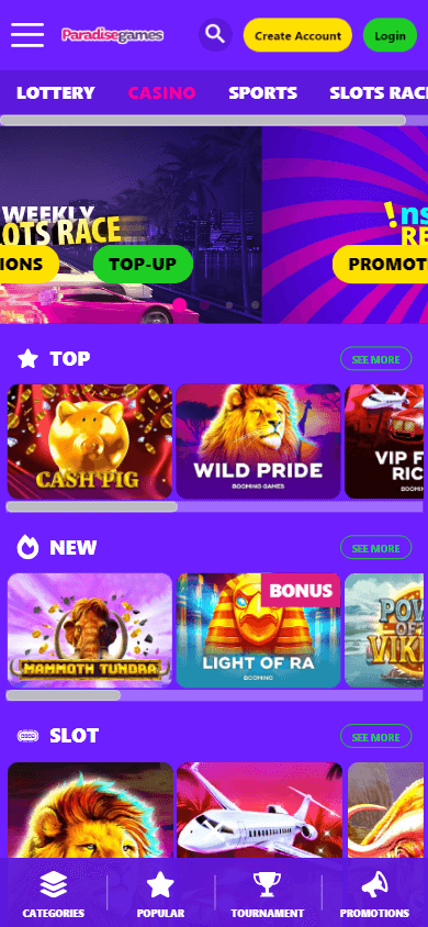 paradisegames_casino_homepage_mobile