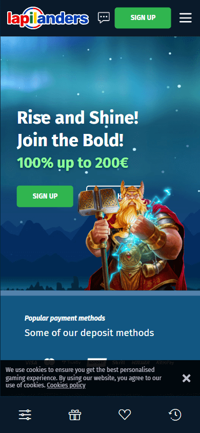 lapilanders_casino_homepage_mobile