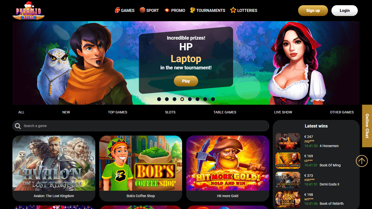 pyramid_spins_casino_homepage_desktop