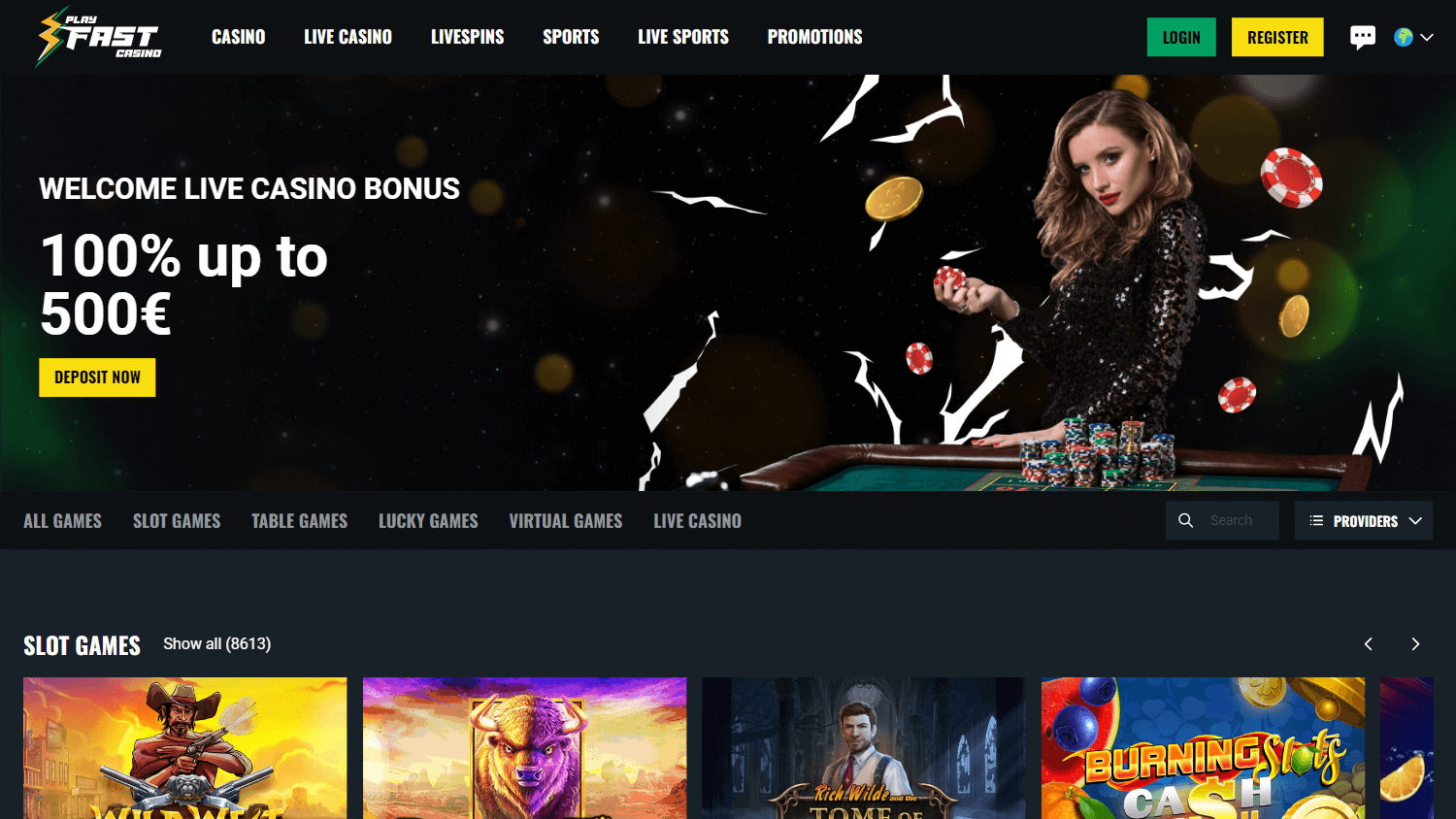 playfast_casino_homepage_desktop