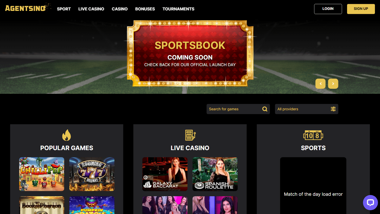 agentsino_casino_homepage_desktop