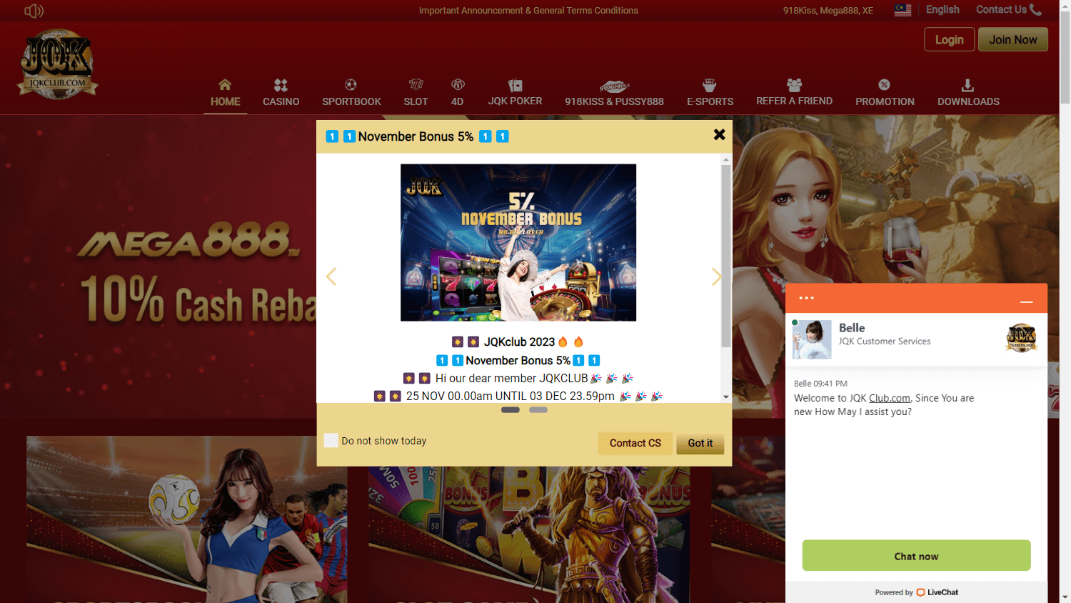 jqkclub_casino_homepage_desktop