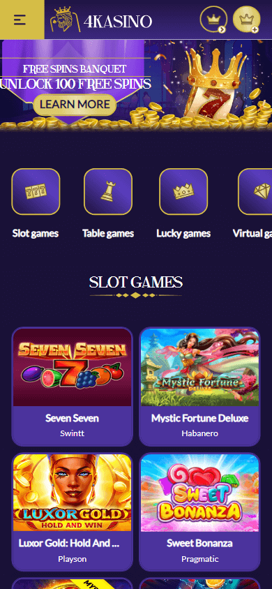 4kasino_casino_homepage_mobile