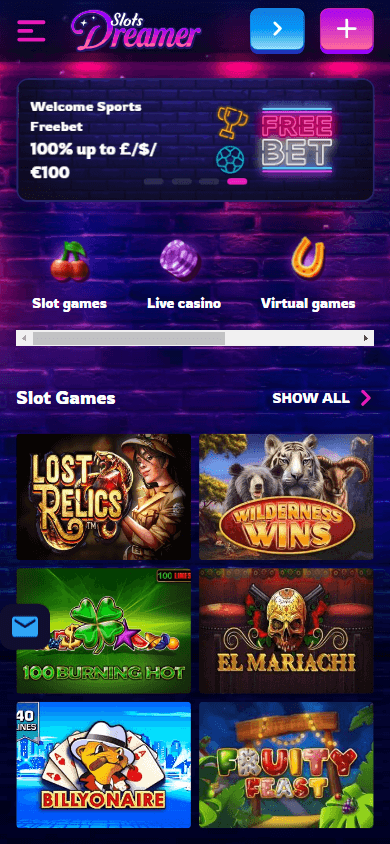 slots_dreamer_casino_homepage_mobile