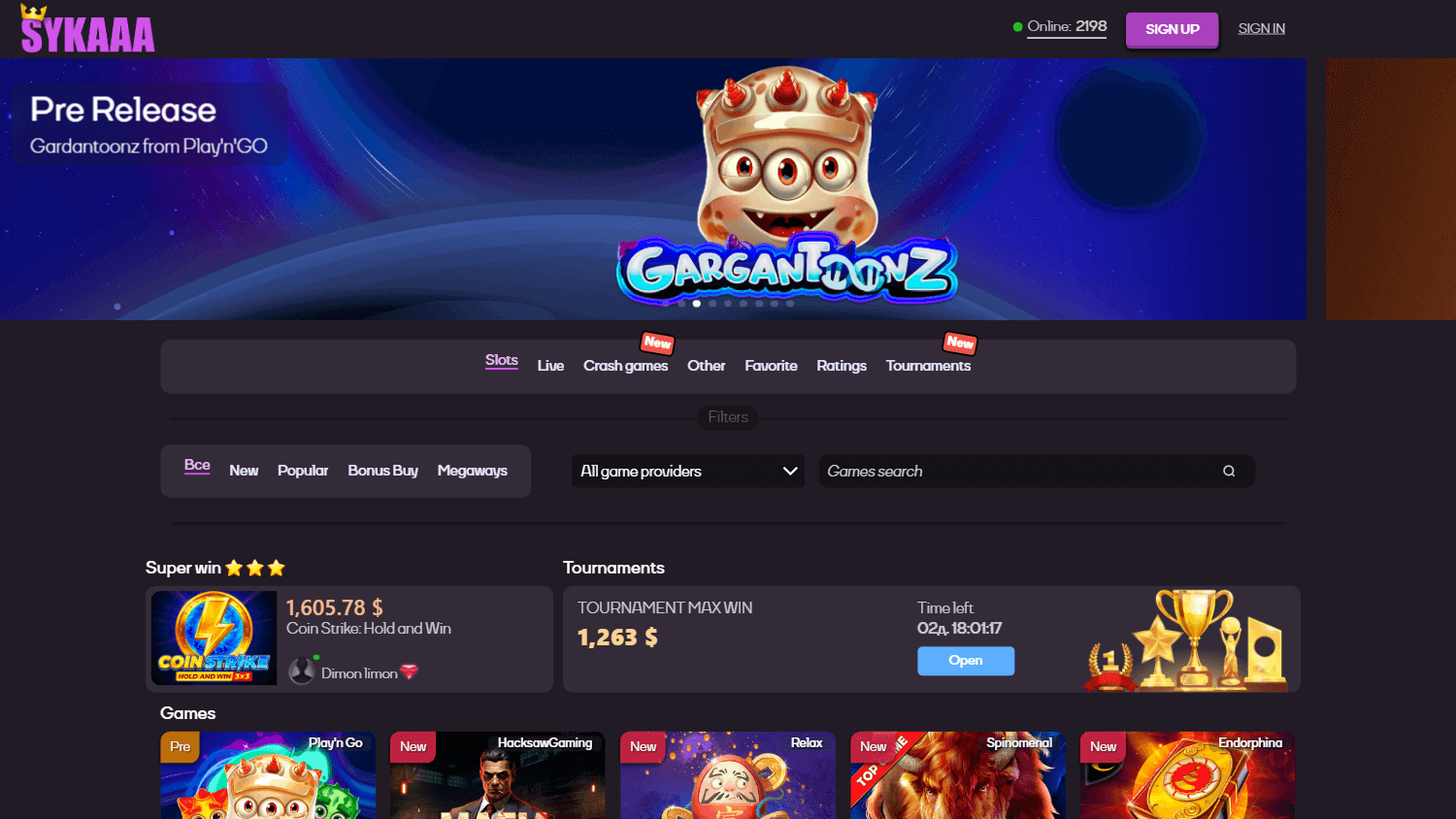 sykaaa_casino_homepage_desktop