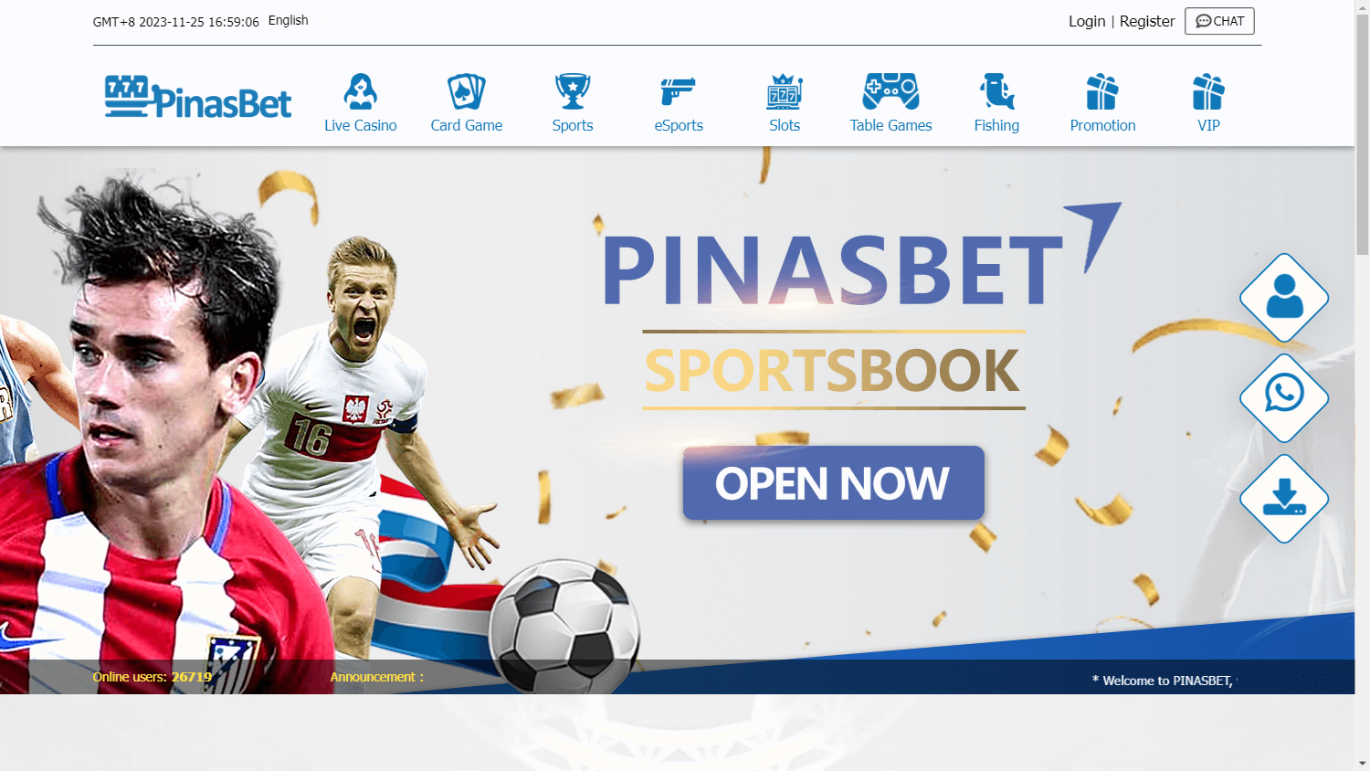 pinasbet_casino_homepage_desktop
