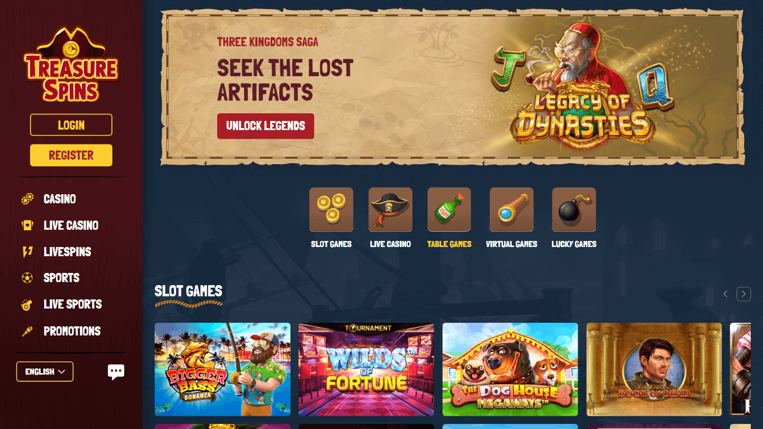 treasure_spins_casino_homepage_desktop