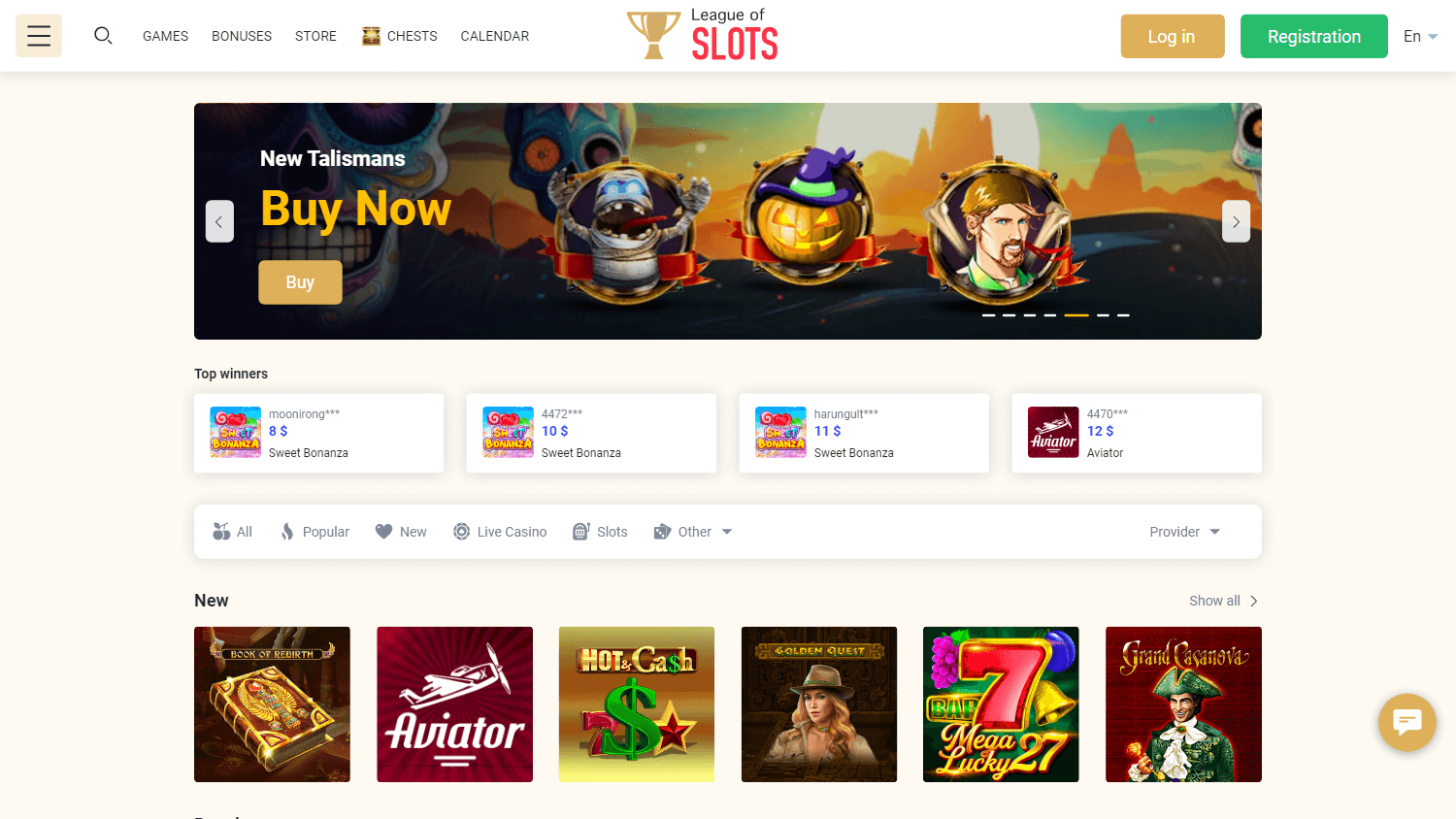 league_of_slots_casino_homepage_desktop