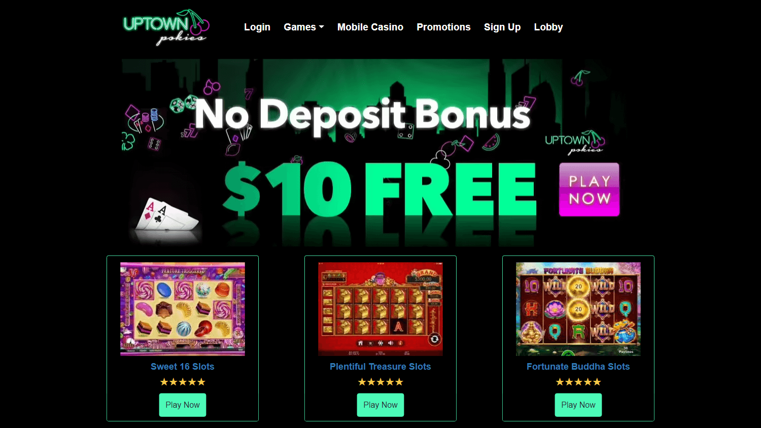 uptown_pokies_casino_homepage_desktop