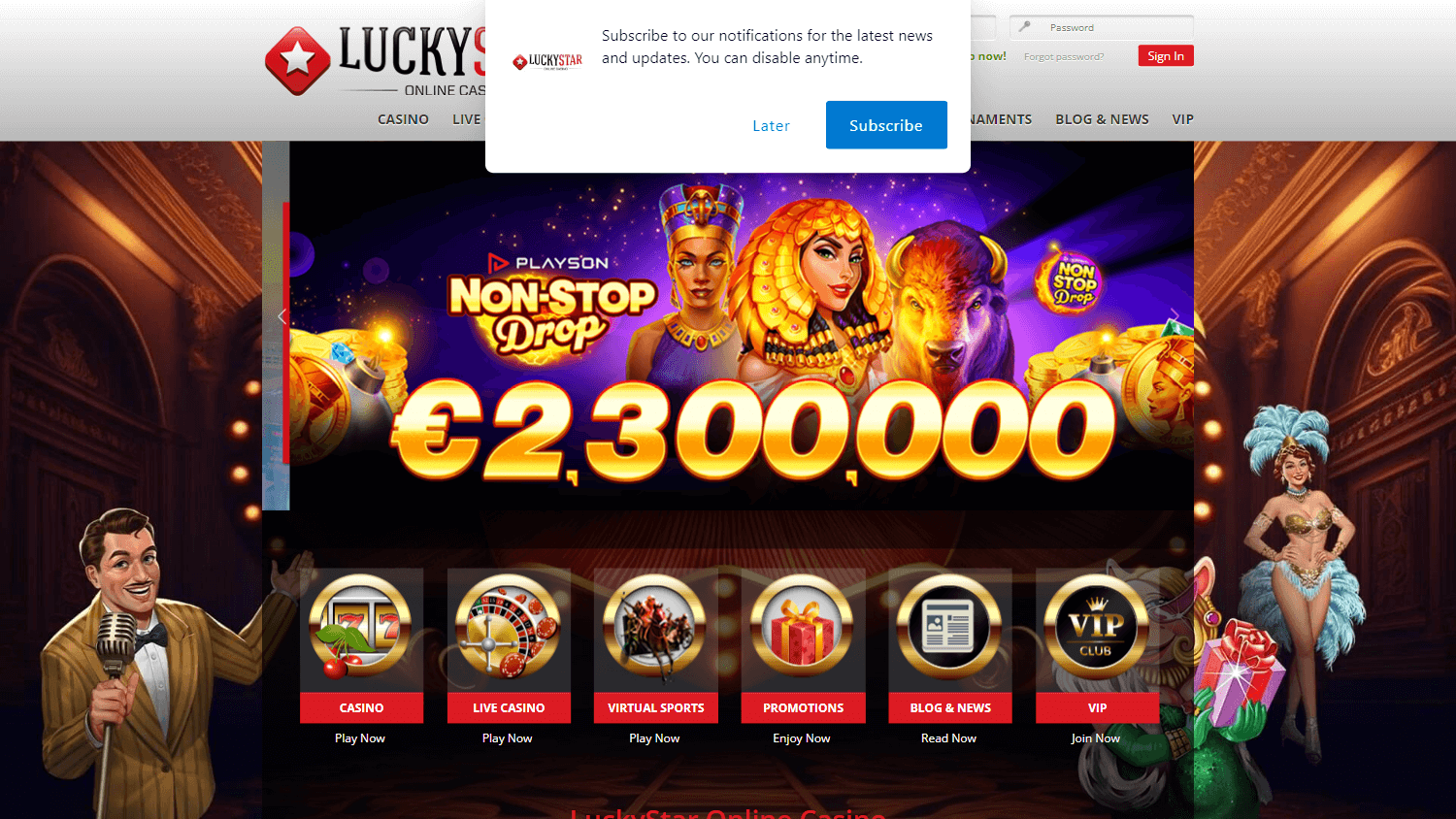 Luckystart casino bonus