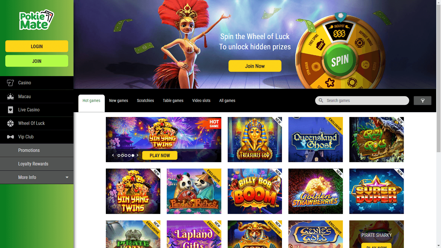 pokie_mate_casino_homepage_desktop