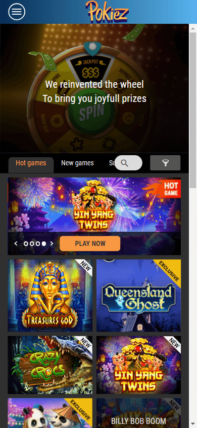 pokiez_casino_homepage_mobile