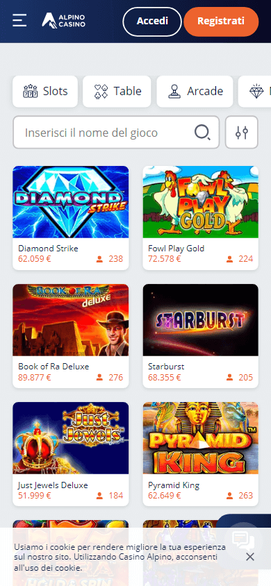 Galleria di giochi del Casino Alpino