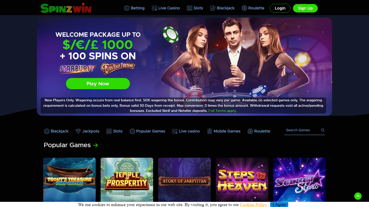 spinzwin_casino_homepage_desktop
