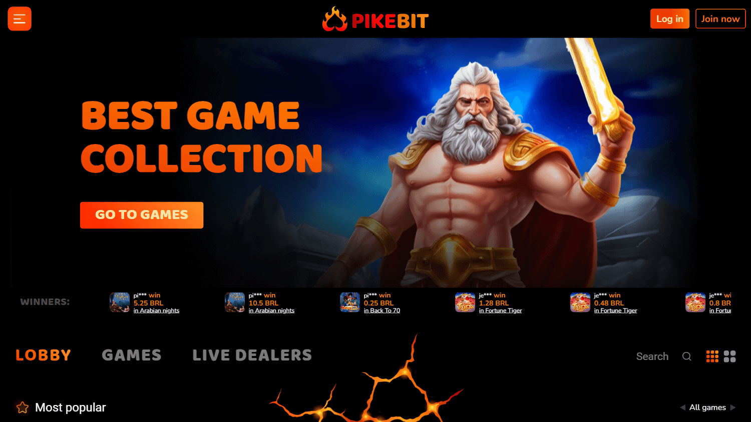 pikebit_casino_homepage_desktop